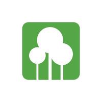 Simple Tree in Square Illustration Design. EPS 10. vector