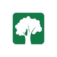 Abstract Tree in Square Illustration Design. EPS 10. vector
