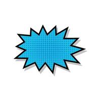 Blue Star Comic Speech Bubble Illustration Illustration Design. EPS 10. vector