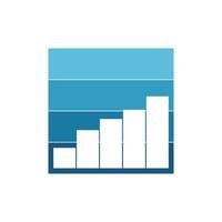 Square Blue Stock Exchange Finance Logo Template Illustration Design. EPS 10. vector