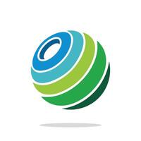 Colorful Globe Line Icon Logo Template Illustration Design. EPS 10. vector