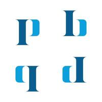 p b q d Letter Logo Template Illustration Design. EPS 10. vector