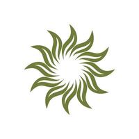 Green Flower Ornament Logo Template Illustration Design. EPS 10. vector