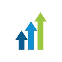 Simple Up Arrow Stock Exchange Logo Template Illustration Design. EPS 10. vector
