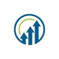 Arrow Stock Exchange Circle Shape Logo Template Illustration Design. EPS 10. vector