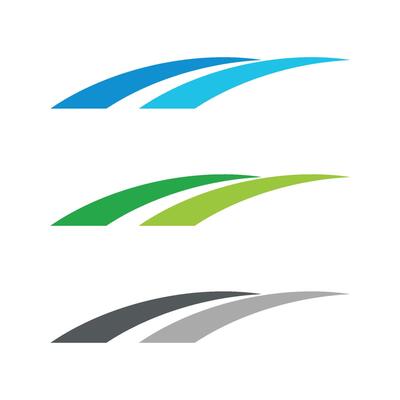 Set Road Street Swoosh Logo Template Illustration Design. EPS 10.