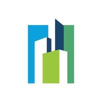 Colorful Skyline, Skyscraper Logo Template Illustration Design. EPS 10. vector