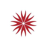 Tribe Ornamental Red Flower Logo Template Illustration Design. EPS 10. vector