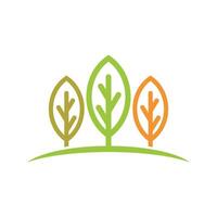 Green Leaf Tree Icon Logo Template Illustration Design. EPS 10. vector
