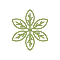 Green Leaf Ornament Logo Template Illustration Design. EPS 10. vector
