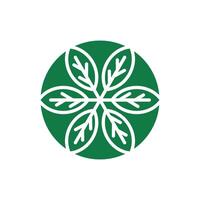 Green Leaf Circle Logo Template Illustration Design. EPS 10. vector