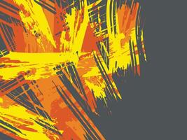 Abstract brush strokes on a gray background vector