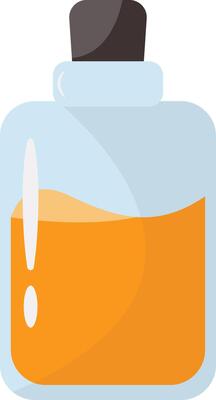 Magic Potion Bottle Isolated on White Background.