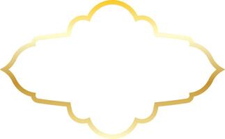 Ramadan Gold Frame with Minimalist Design. vector