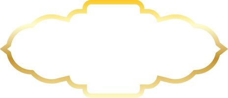 Ramadan Gold Frame in Minimalist Design vector