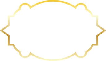 Ramadan Gold Frame in Minimalist Design. vector