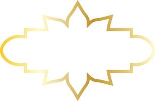 Islamic Gold Frame in Minimalist Design vector