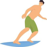 Surfing People Activity Character in Flat Design vector