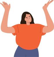Happy People Character with Flat Design. vector