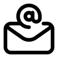 Email Address Outline Icon vector