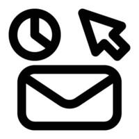 Click Through Rate Outline Icon vector