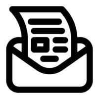 Email Newsletter Outline Icon vector