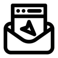 Email Landing Page Outline Icon vector