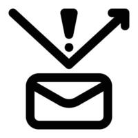 Email Bounce Outline Icon vector