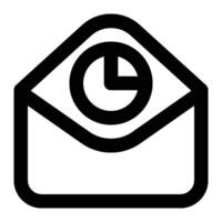Email Open Rate Outline Icon vector
