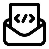 HTML Email Outline Icon vector