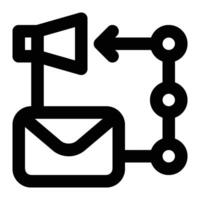 Email Marketing Plan Outline Icon vector