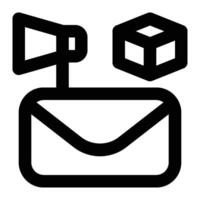 Email Marketing Product Outline Icon vector
