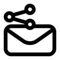 Email Sharing Outline Icon vector