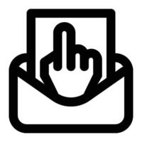 Interactive Email Outline Icon vector