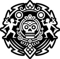 Ritual battle symbol, glyph style icon vector