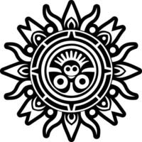 Glyph style icon of a celestial pattern vector