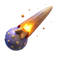 celestial corpo com Estrela trilha e flamejante rabo png