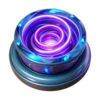 Abstract 3D Render of a Futuristic Spiral Device png