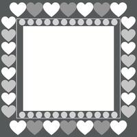 Elegant White Heart Frame with Symmetrical Pattern vector