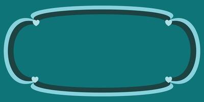 Minimalist Oval Frame with Turquoise Background vector