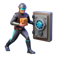 Security Agent with Combination Lock and Data Cube png