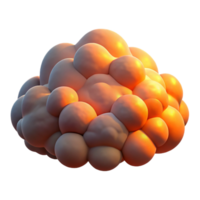Abstract 3D Render of a Cluster of Illuminated Spheres png