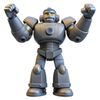 Triumphant Robot A 3D Model of a Powerful Metal Machine png