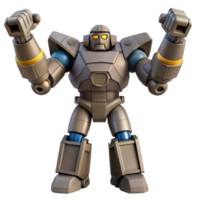 Powerful Metal Robot A 3D Render of a Large, Armored Mechanical Figure png