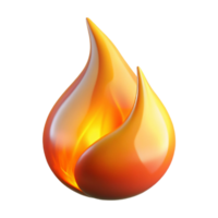 Abstract Flame A 3D Render of a Fiery Orb png