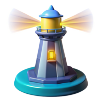 Lighthouse 3D Model Guiding Light, Coastal Beacon, Navigation Aid png