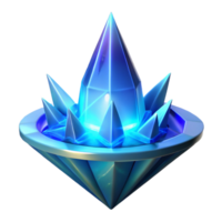 Luminous Crystal Cluster A 3D Render of a Sparkling Gem png