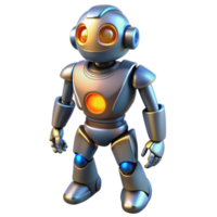 Cute Robot Character Design 3D Model of a Friendly, Futuristic Bot png