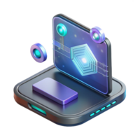 Advanced Technology Futuristic Interface and Data Processing System png