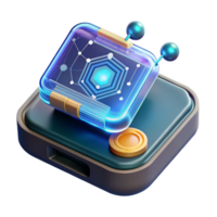 Futuristic Network Interface Hexagon Data Visualization png